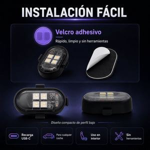 Instalación fácil con velcro adhesivo, sin herramientas