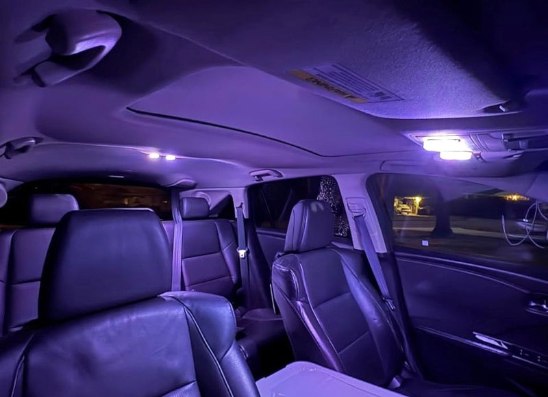 Habitáculo completo con luz ambiental morada